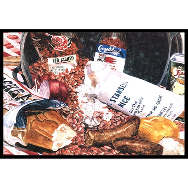 Carolines Treasures 24 x 36 in. Red Beans And Rice Indoor Or Outdoor Doormat 8536JMAT - main